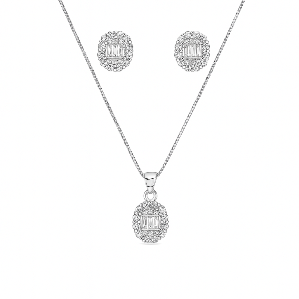 925 Sterling Silver Vivian Pendant Set