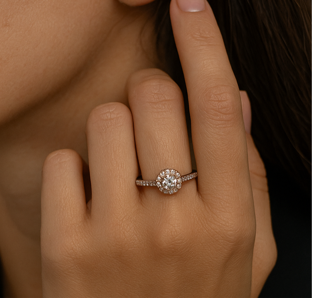 925 Sterling Silver Rose Gold Plated Sofia Ring