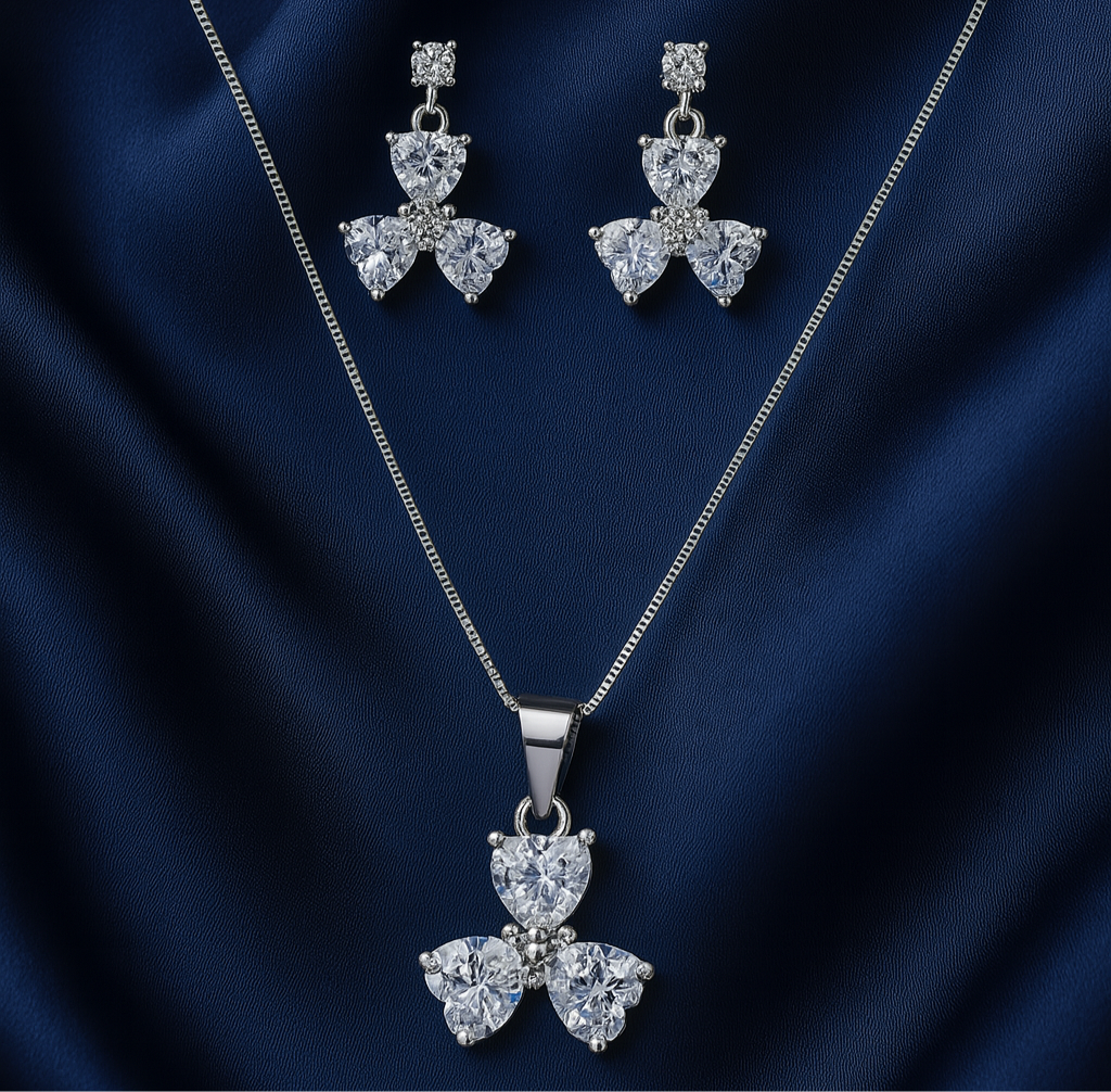 925 Sterling Silver Alana Pendant Set