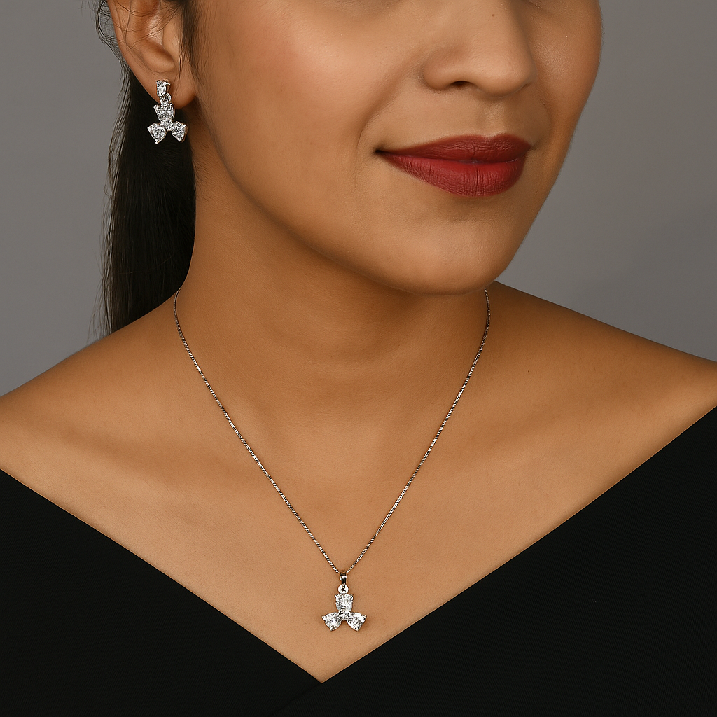925 Sterling Silver Alana Pendant Set