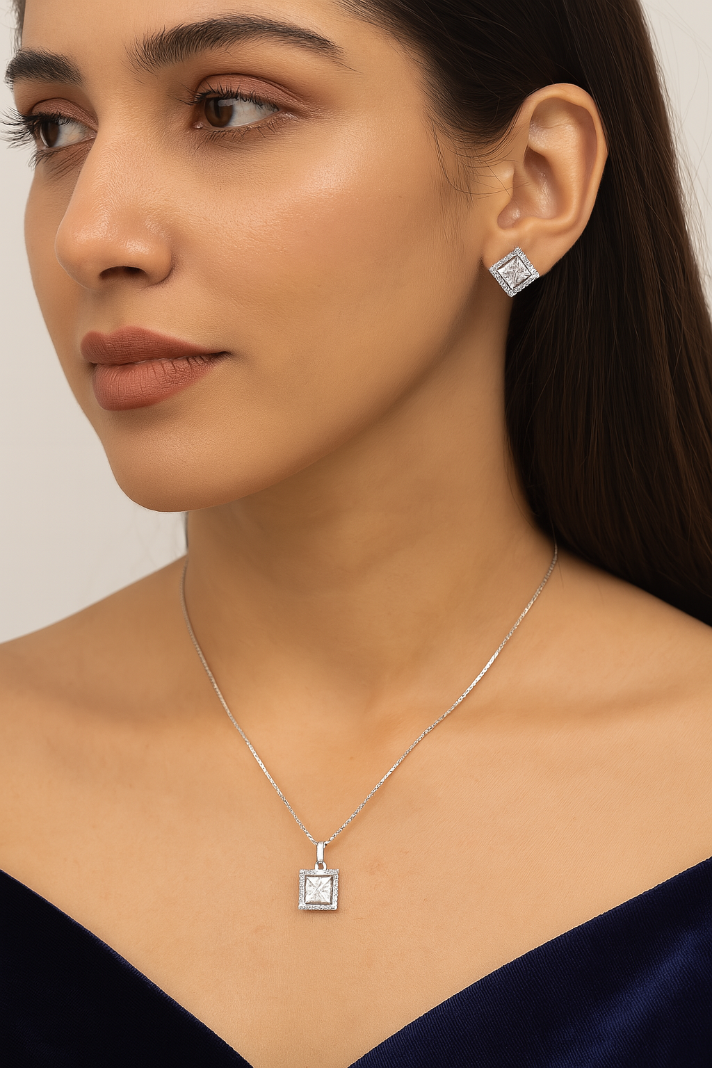925 Sterling Silver Charlie Pendant Set