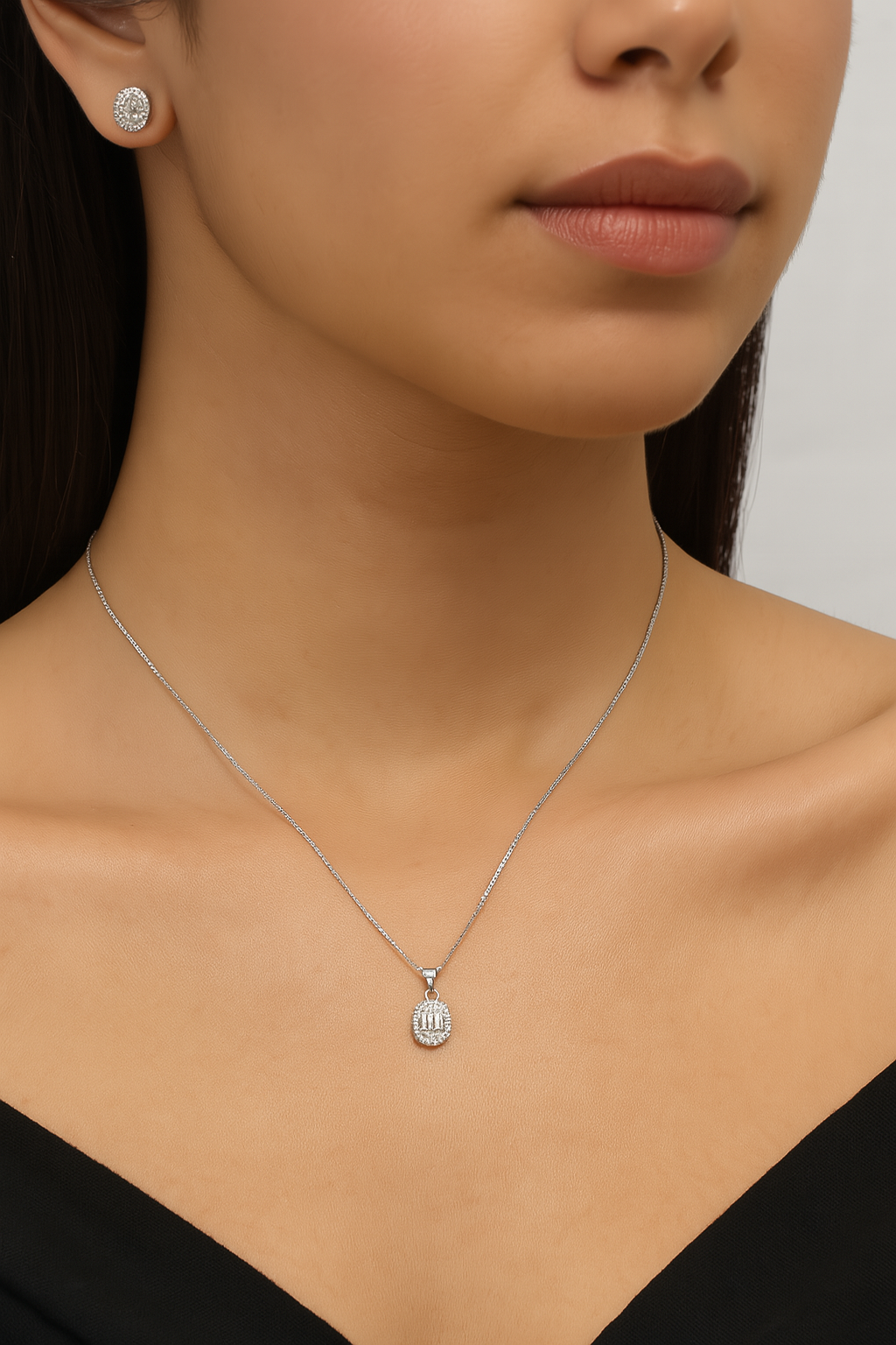 925 Sterling Silver Vivian Pendant Set