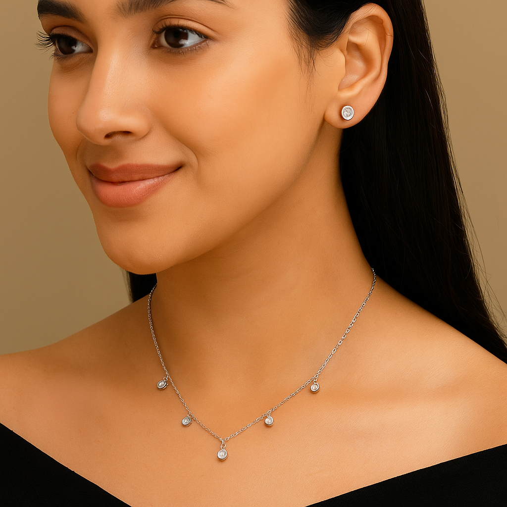 925 Sterling Silver Alina Pendant Set