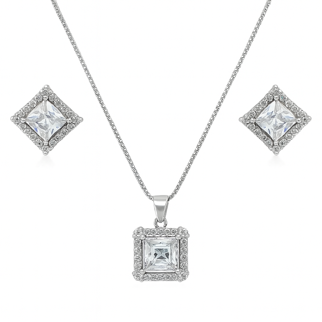 925 Sterling Silver Charlie Pendant Set