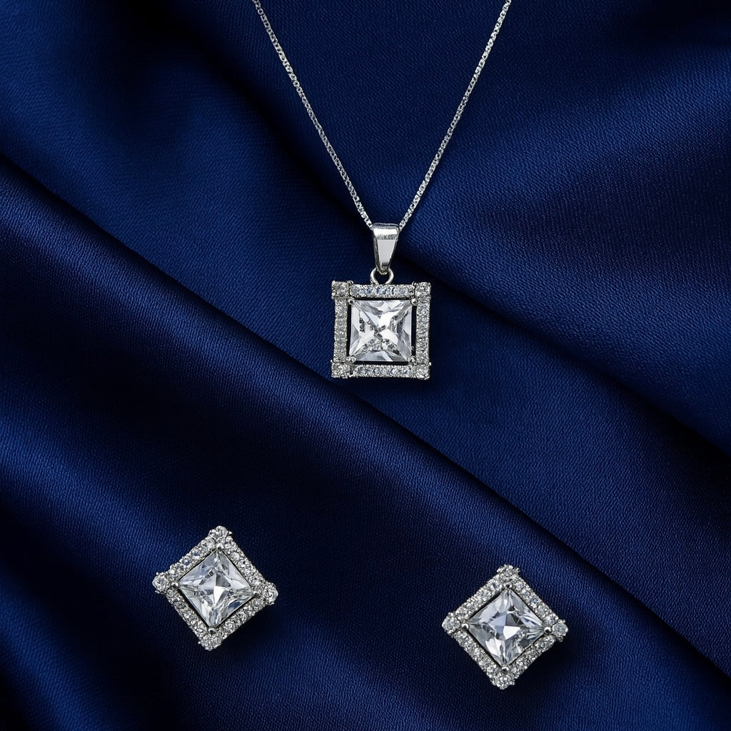 925 Sterling Silver Charlie Pendant Set
