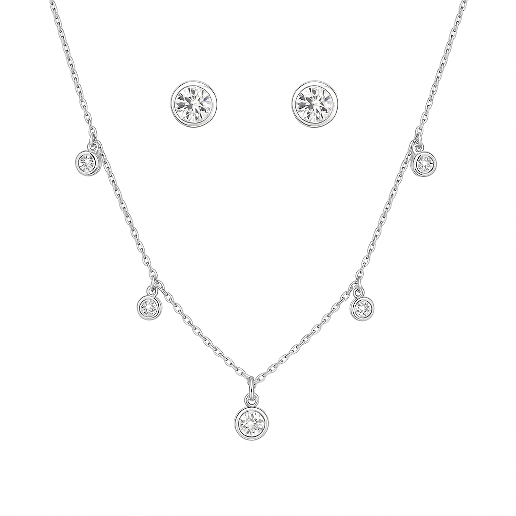 925 Sterling Silver Alina Pendant Set