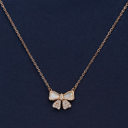 925 Sterling Silver Bow Necklace