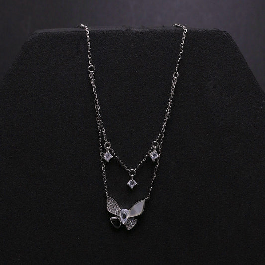 Butterfly Double Layered Necklace