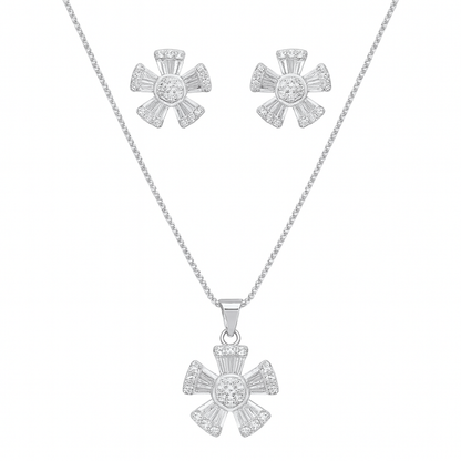 925 Sterling Silver Sage Pendant Set