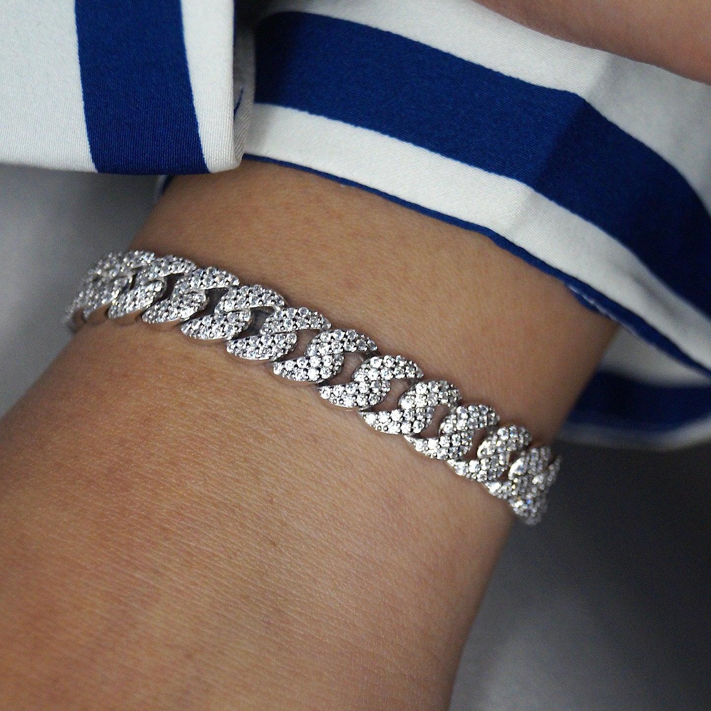 Silver Iced Bracelet