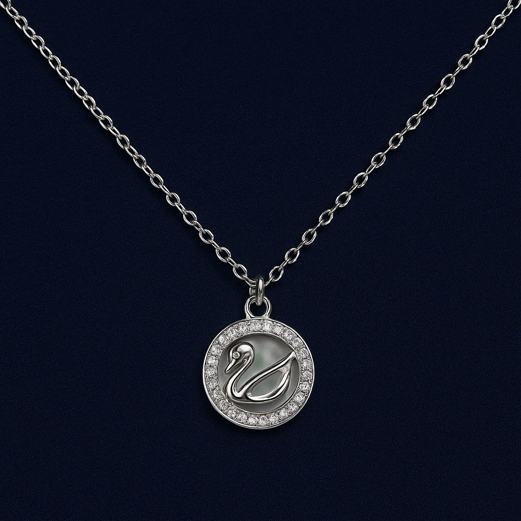925 Sterling Silver April Necklace