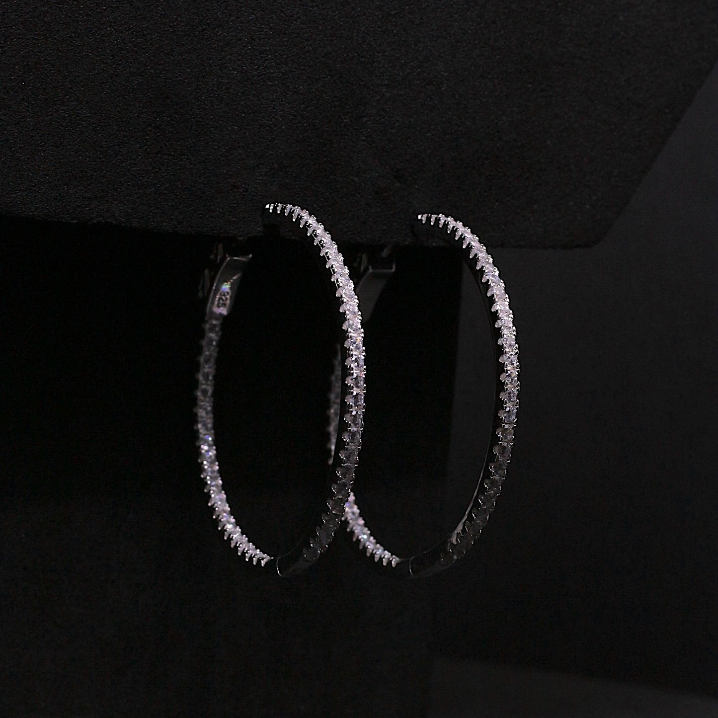 Silver Emery Hoops