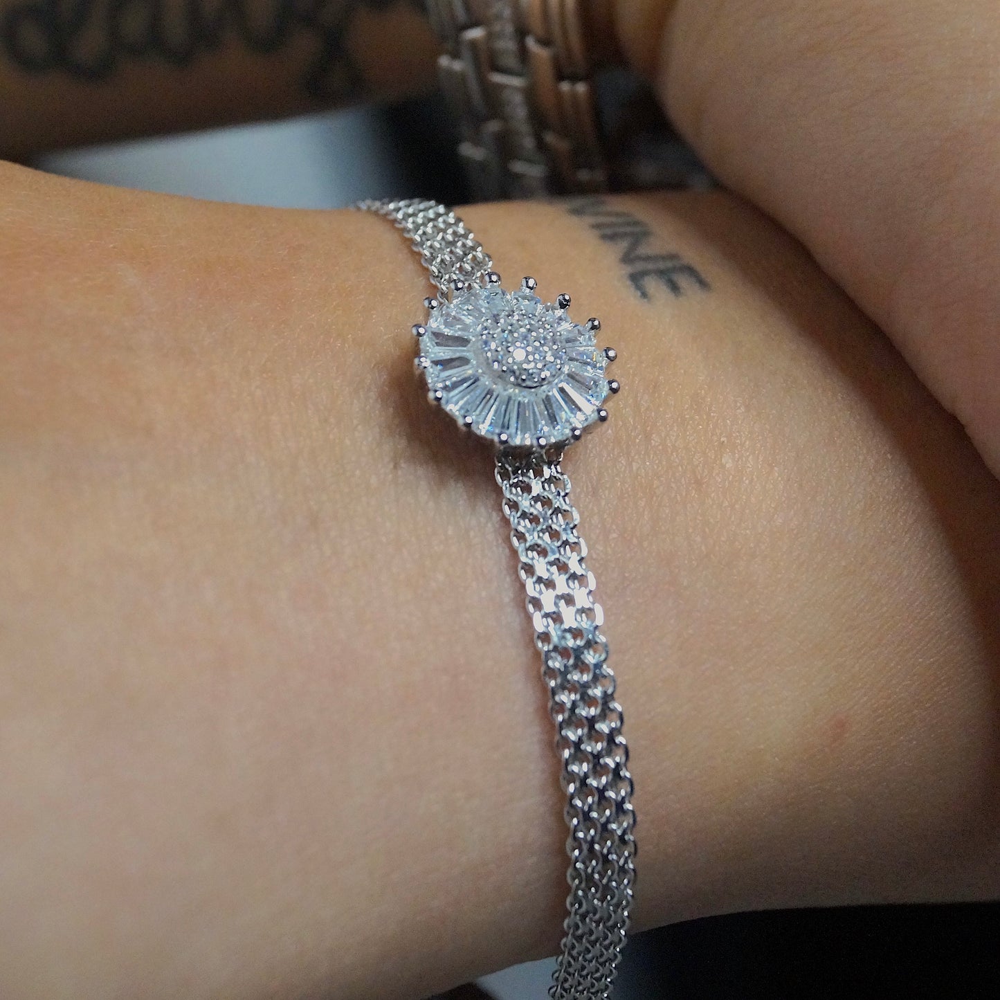 Silver Flower Bracelet