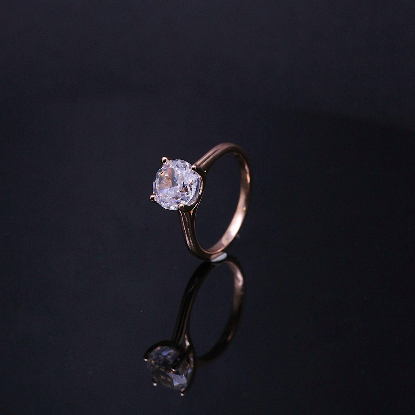 Silver Solitaire Grace Ring