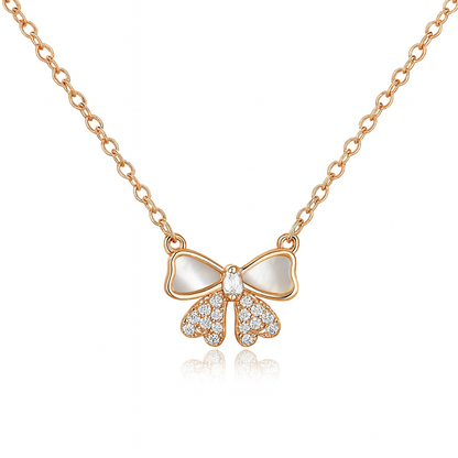 925 Sterling Silver Bow Necklace