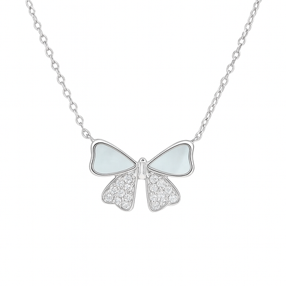 925 Sterling Silver Bow Necklace