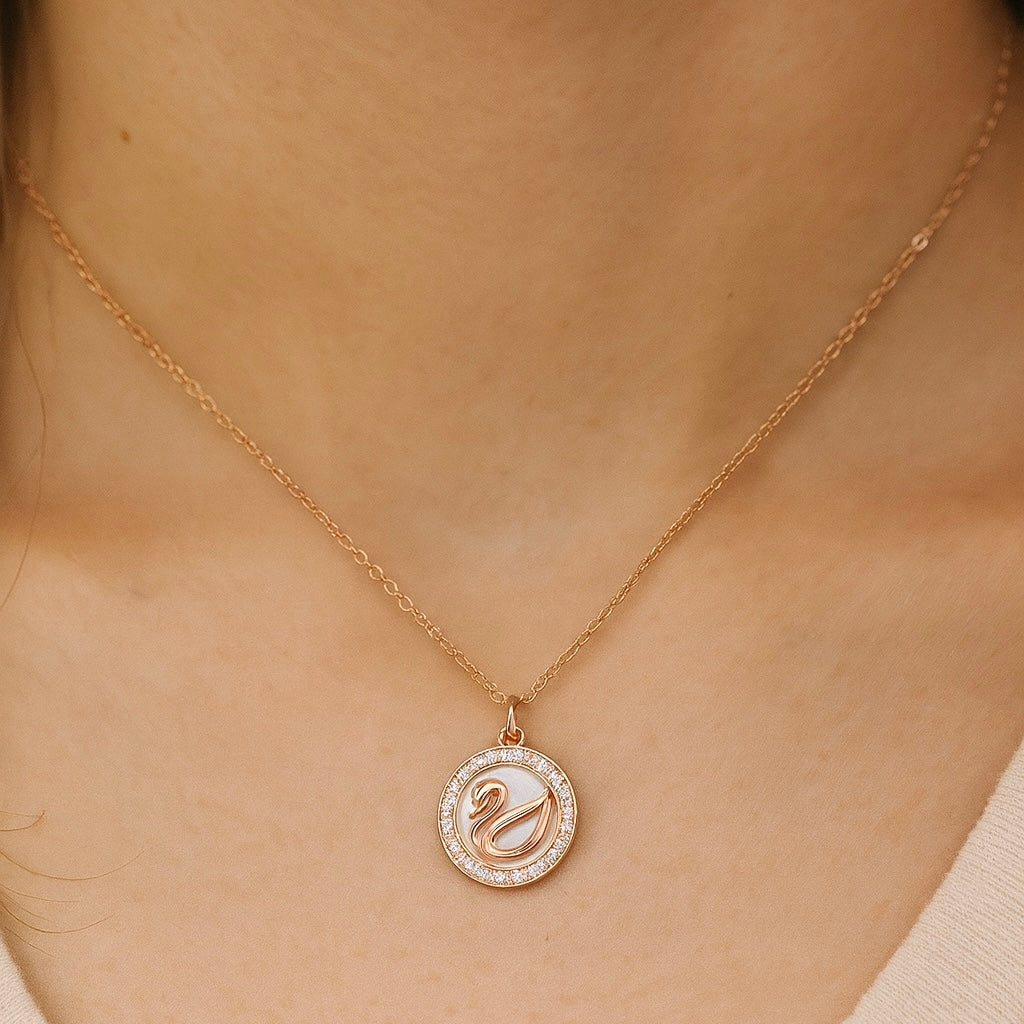 925 Sterling Silver April Necklace