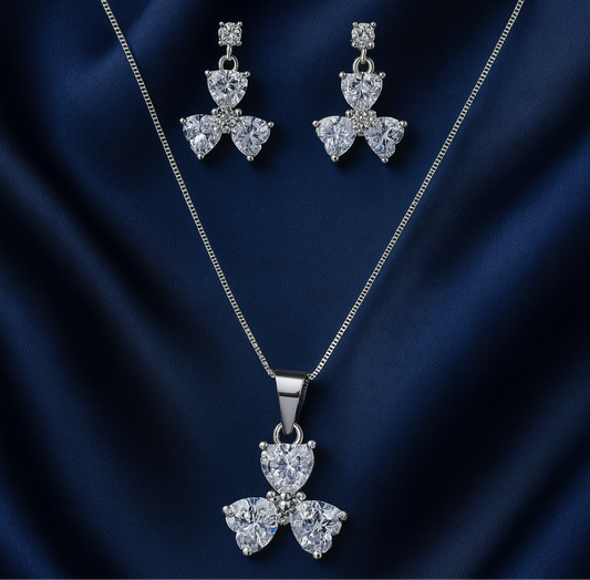 925 Sterling Silver Alana Pendant Set