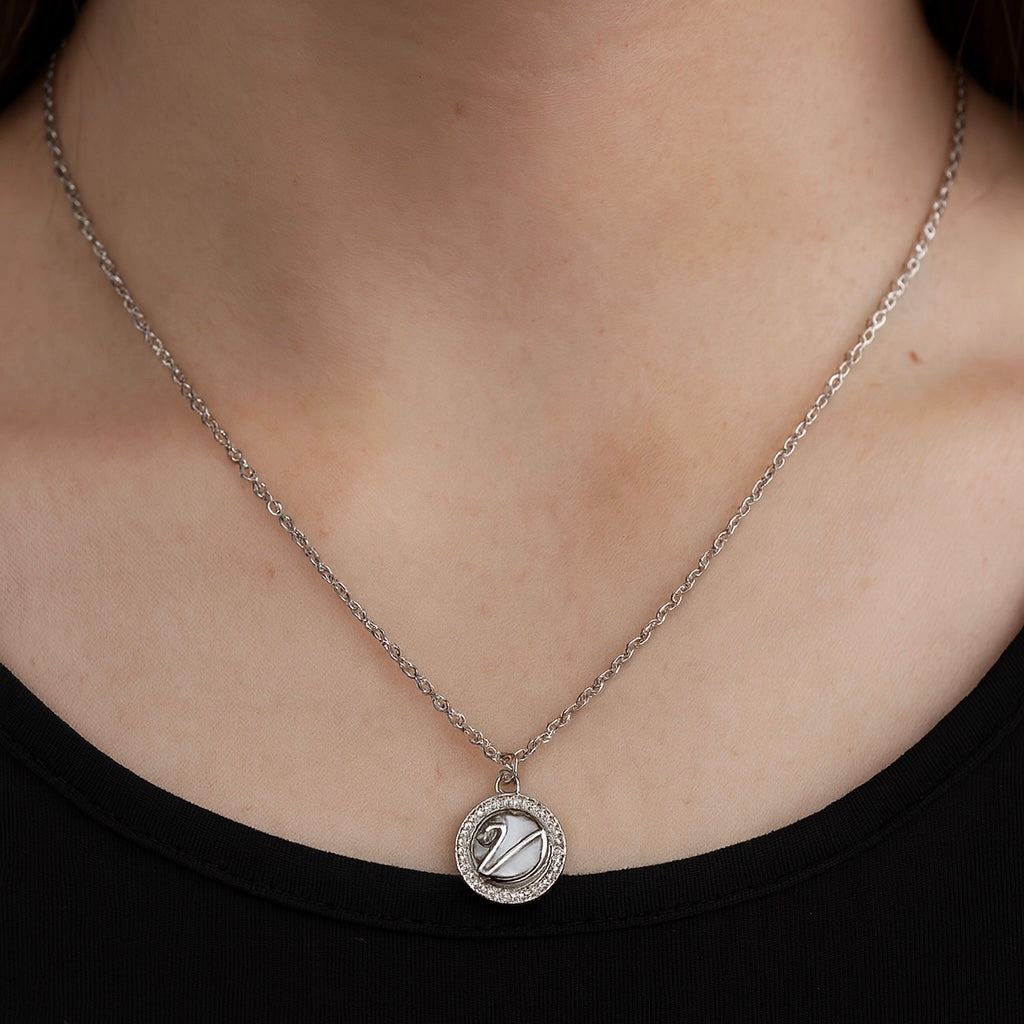 925 Sterling Silver April Necklace