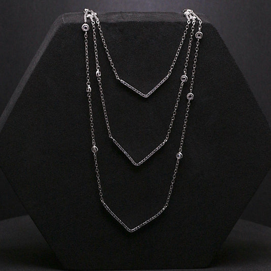 Silver Three Layered Necklace