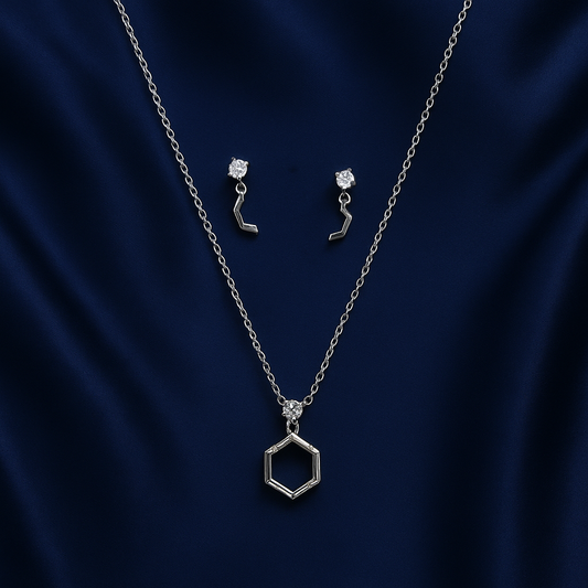 925 Sterling Silver Ember Pendant Set
