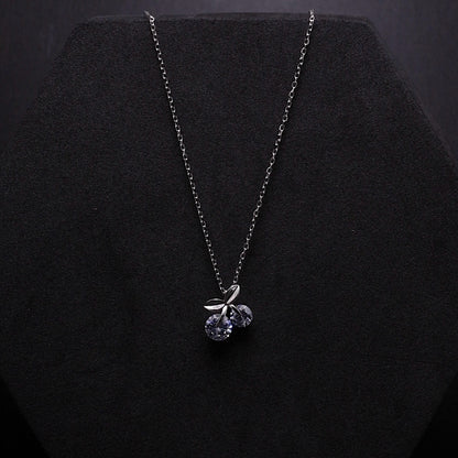 Silver Cherry Necklace
