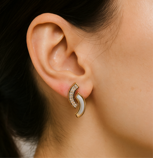 925 Sterling Silver Mary Studs