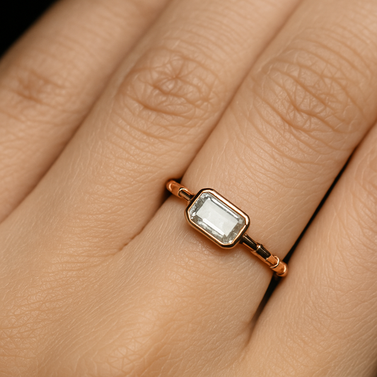 925 Sterling Silver Rose Gold Grace Ring