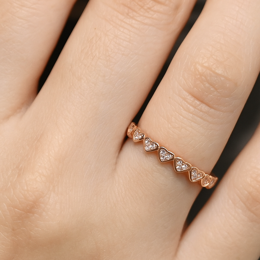 925 Sterling Silver Rose Gold Plated  Ava Ring