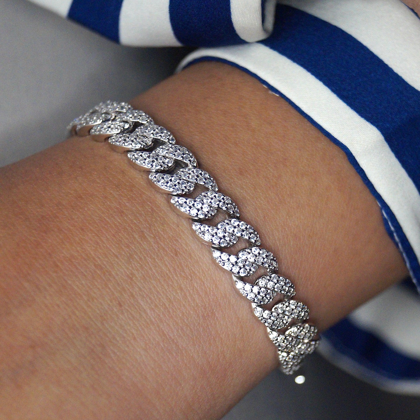 Silver Iced Bracelet