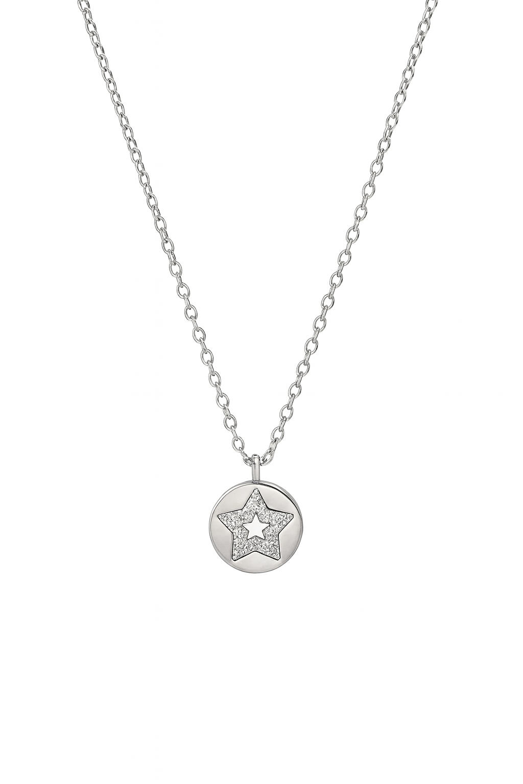 925 Sterling Silver Zircon Star Necklace
