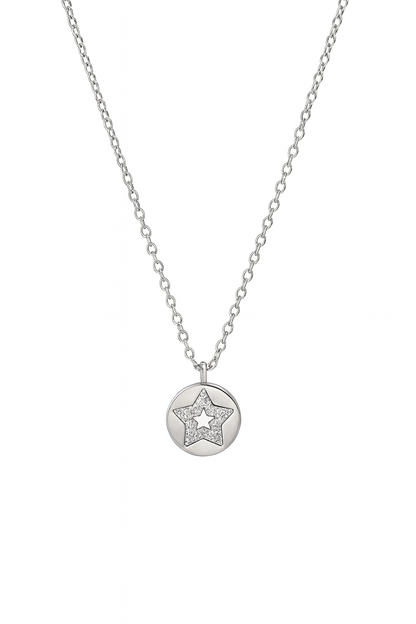 925 Sterling Silver Zircon Star Necklace