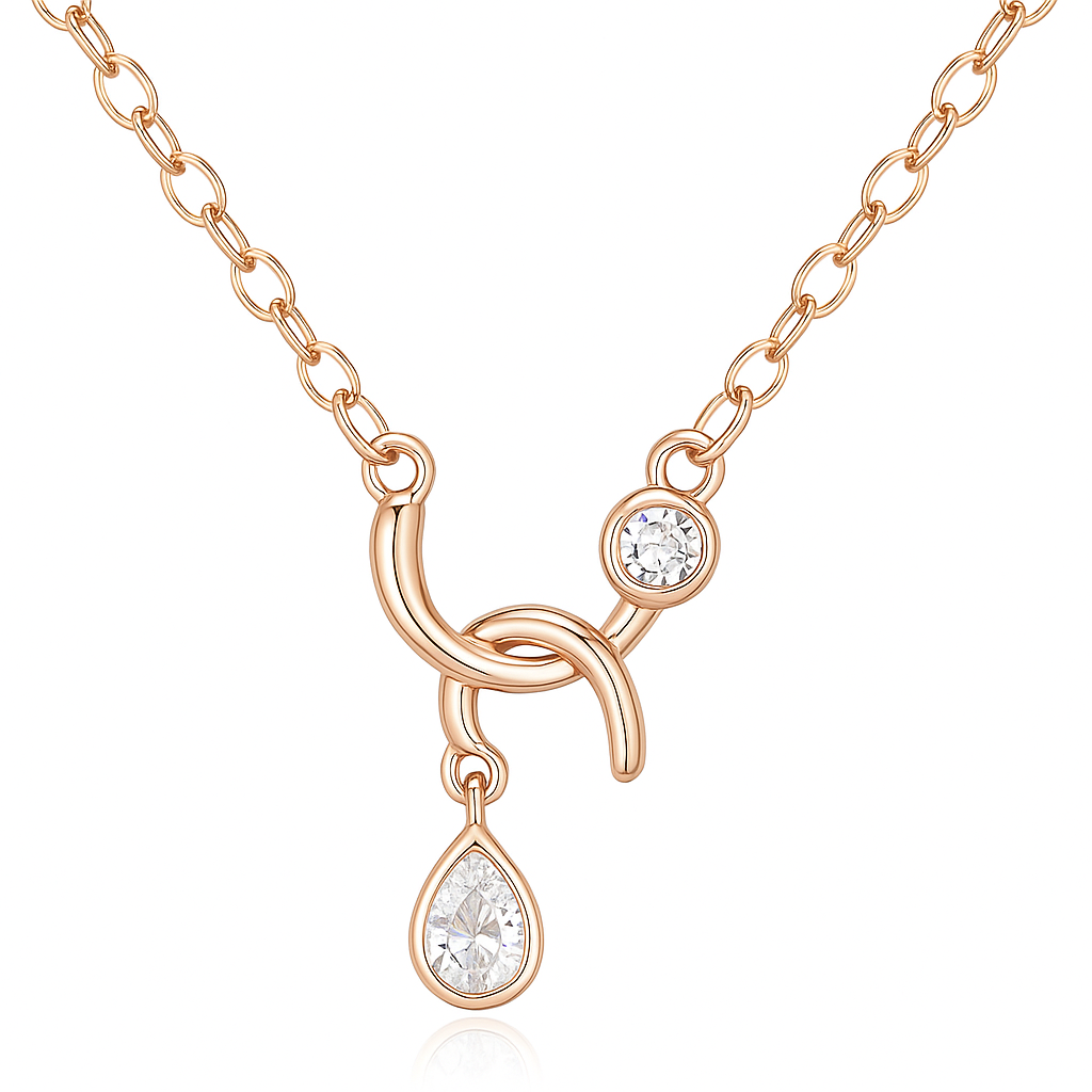 925 Sterling Silver Rose Gold Plated Elodie Necklace