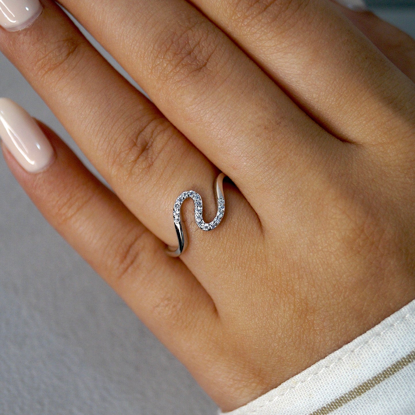 Silver Wave Ring