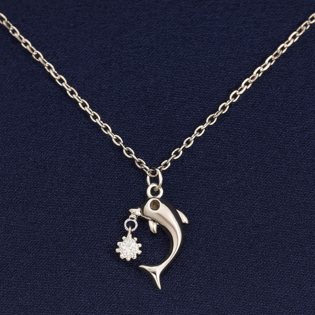 925 Sterling Silver Shark Necklace