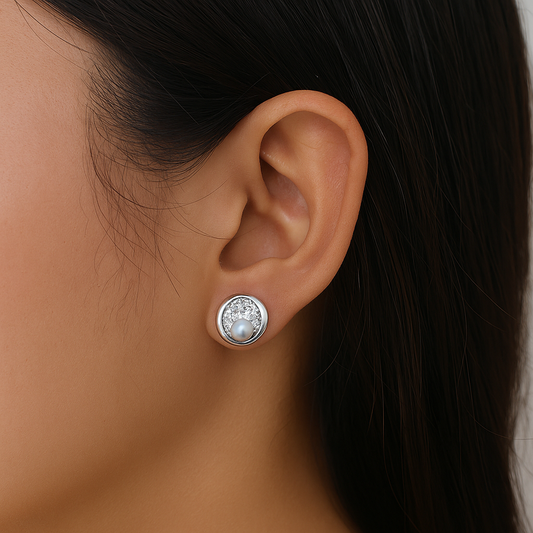 925 Sterling Silver Sage Studs