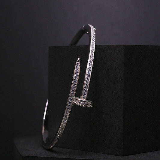 Silver Nail Kada Bracelet