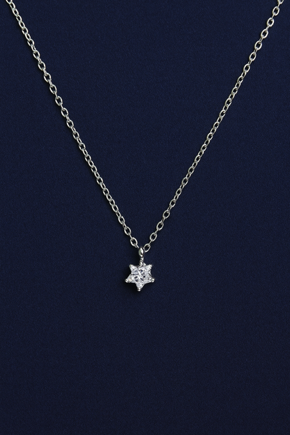 925 Sterling Silver Minimal Star Necklace