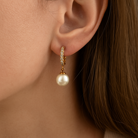 925 Sterling Silver Rose Gold Plated Elsie Earrings