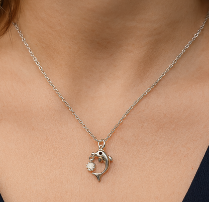 925 Sterling Silver Shark Necklace