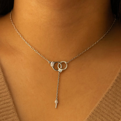 925 Sterling Silver Key Lock Necklace