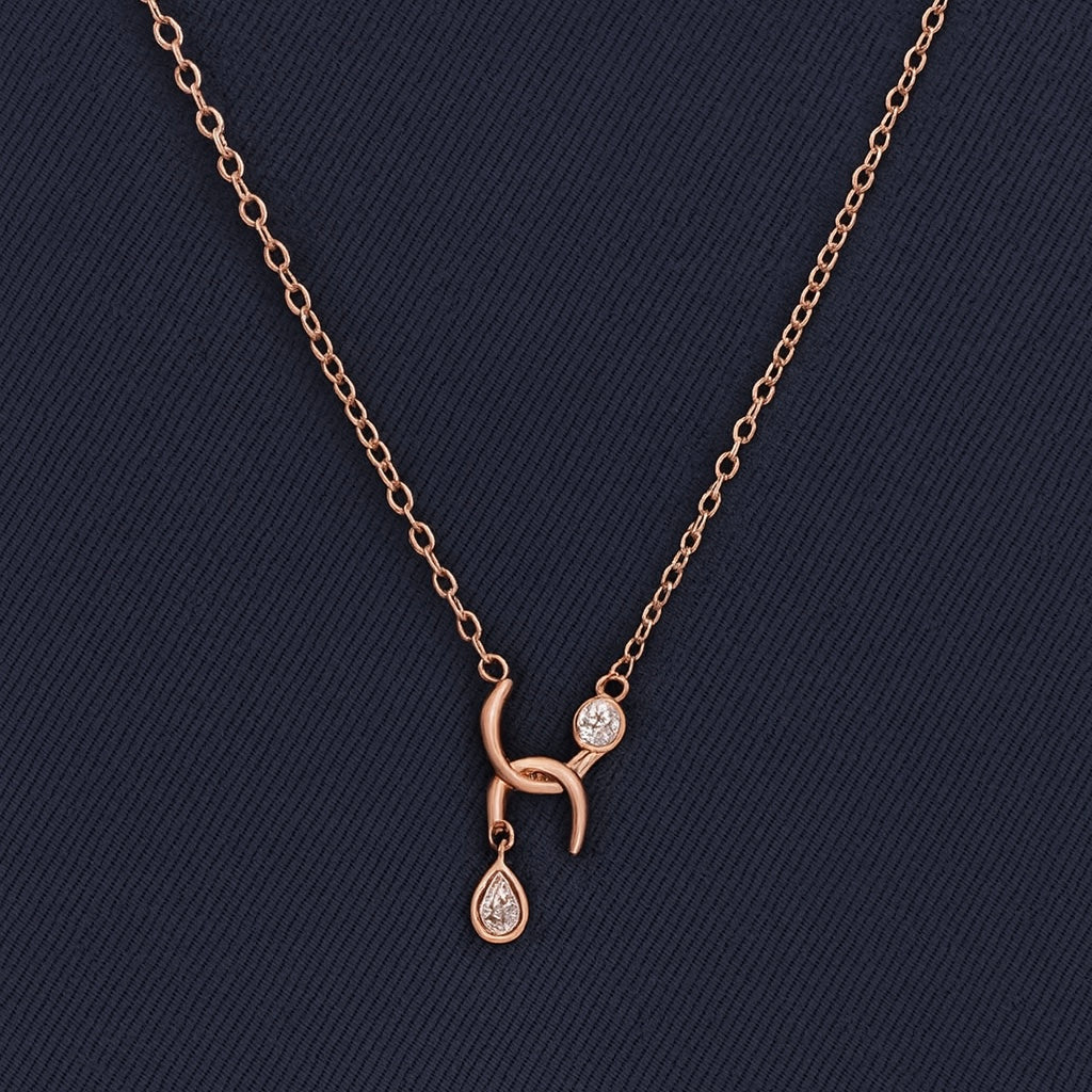 925 Sterling Silver Rose Gold Plated Elodie Necklace