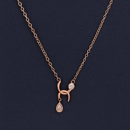925 Sterling Silver Rose Gold Plated Elodie Necklace
