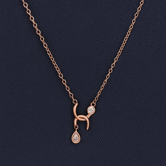 925 Sterling Silver Rose Gold Plated Elodie Necklace