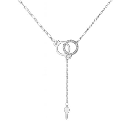 925 Sterling Silver Key Lock Necklace