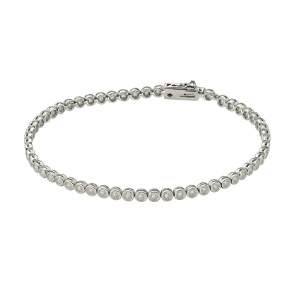 925 Sterling Silver Round Tennis Bracelet