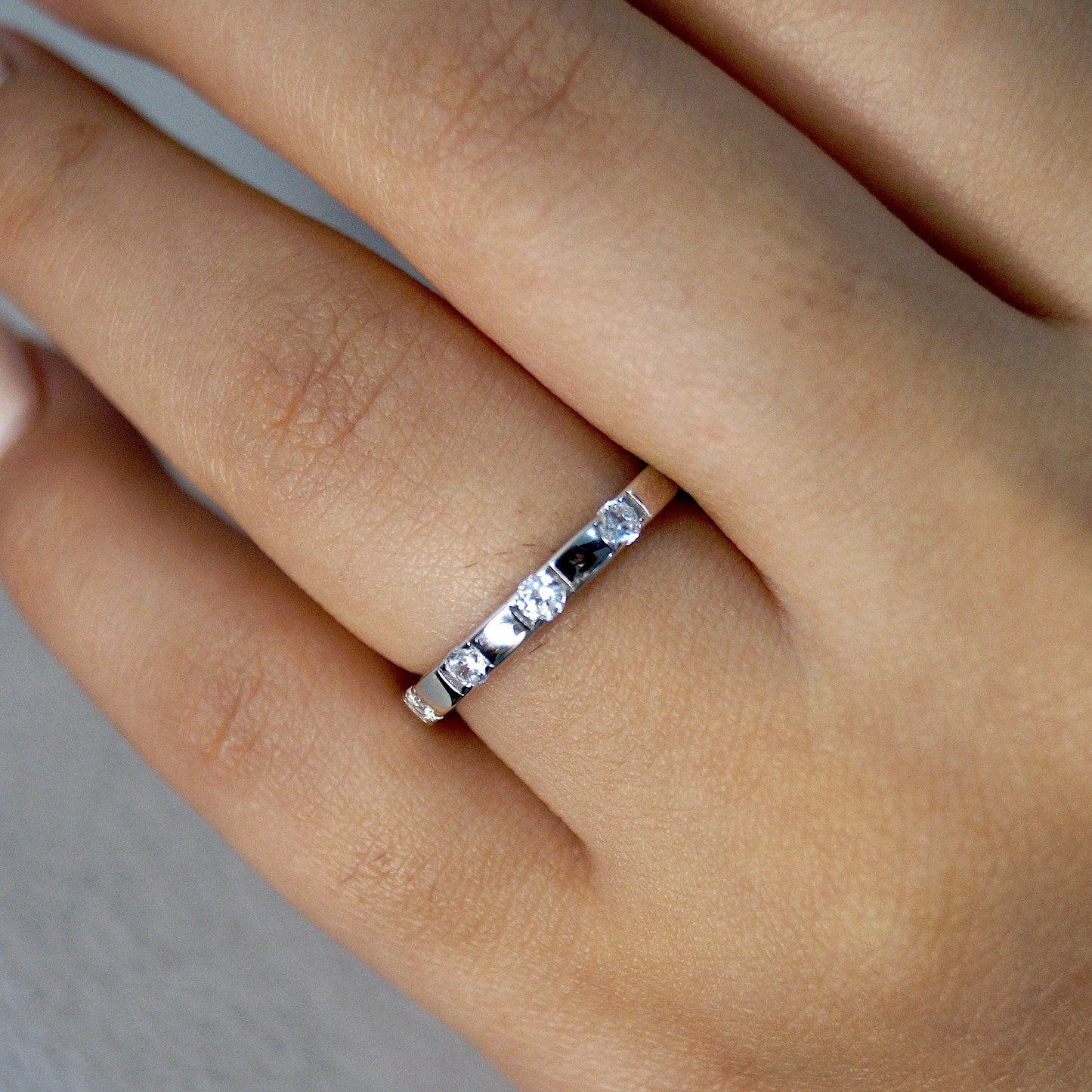 Silver Minimal Band Ring