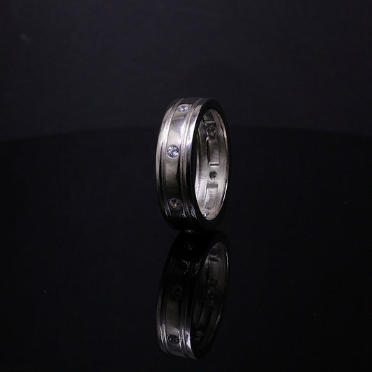 Silver Mark Band Ring