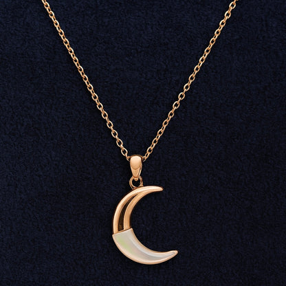 925 Sterling Silver Crescent Moon Necklace