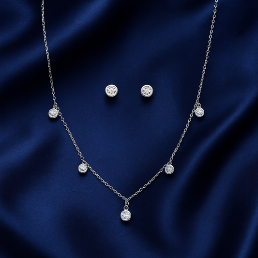 925 Sterling Silver Alina Pendant Set